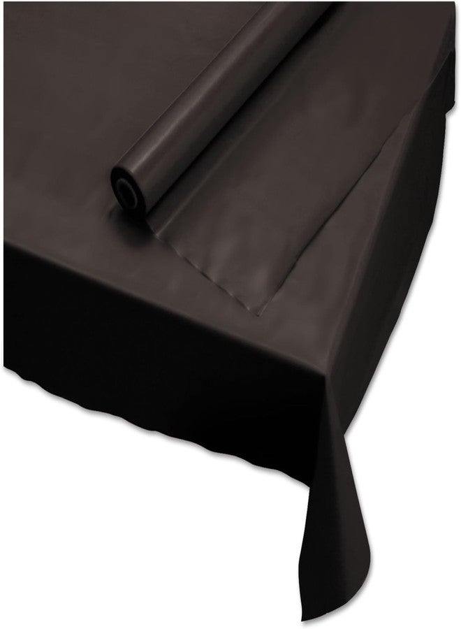Hoffmaster Plastic Roll Tablecover, 40" X 100 Ft, Black - Image 1