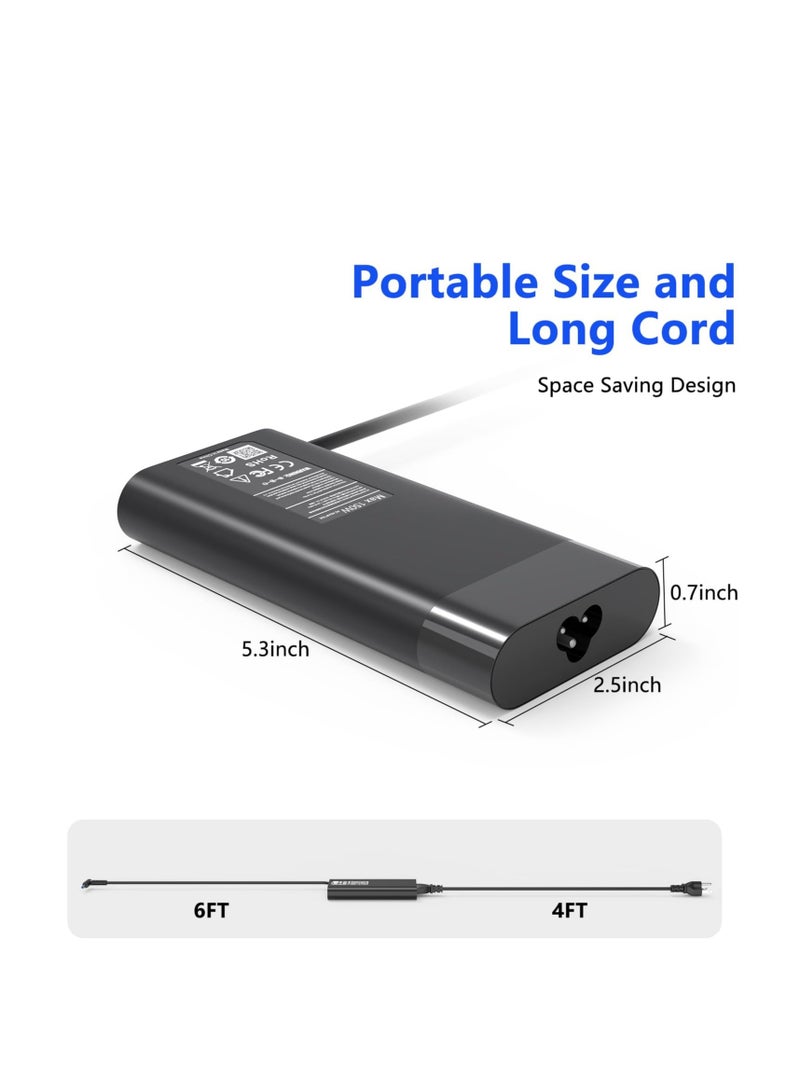 Terabyte 150W 19.5V 7.7A Oval Laptop Notebook Power Adapter For HP 4.5 x 3.0mm, Plug:EU Plug - Image 3