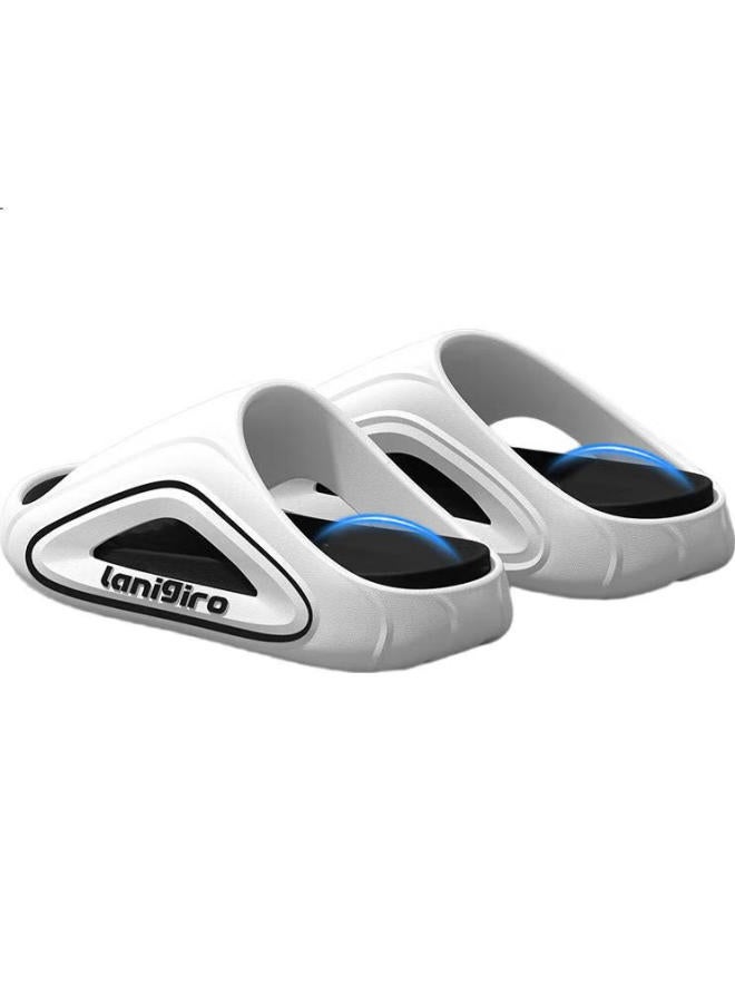 YUZHAOLIN Unisex Fashion Sports Slides Couple Outdoor Slippers Yg555 White Size 42/43 - Image 1