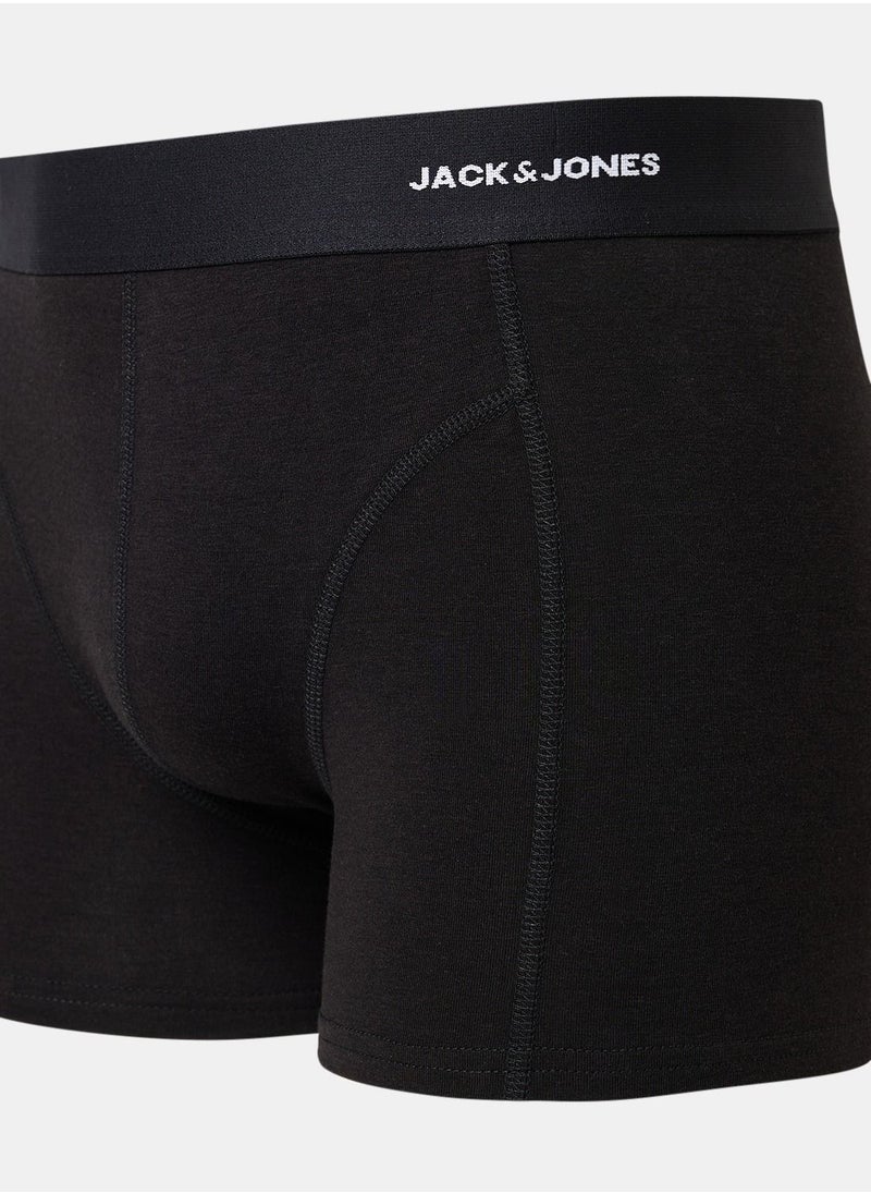 JACK & JONES - Logo Waistband Trunks (Pack of 3) - Image 1
