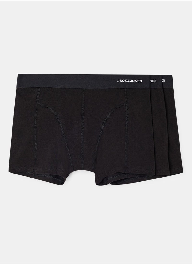 JACK & JONES - Logo Waistband Trunks (Pack of 3) - Image 1
