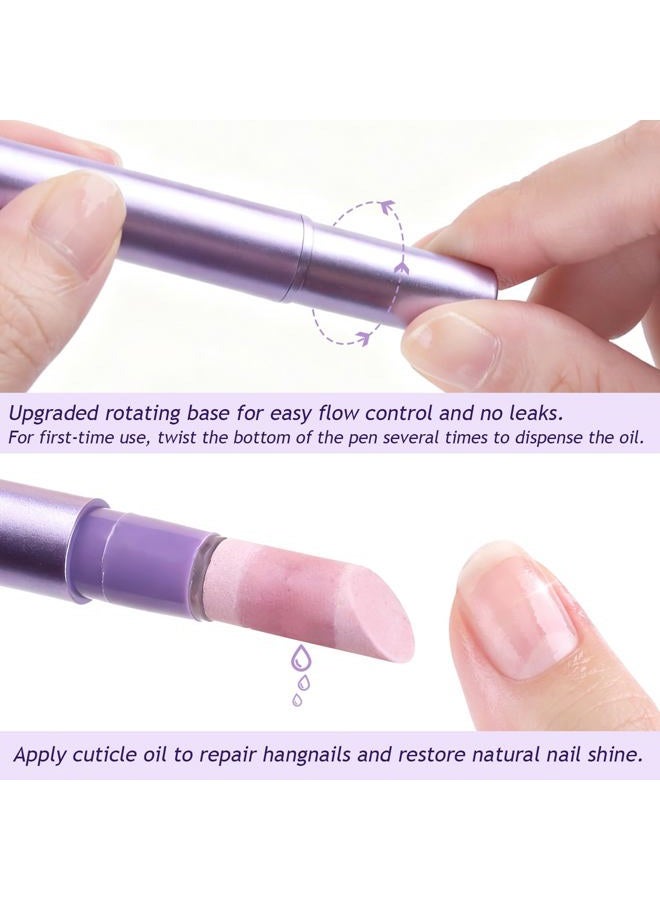 Furtherpretty 5PCS Cuticle Oil Pusher Pen Set, 2-in-1 Ceramic Cuticle Pushers with Oil for Nail Repair, Hangnail & Dry Cuticle Removal, Nail Care Pens for Manicure & Pedicure, Professional Salon Tools - Image 4