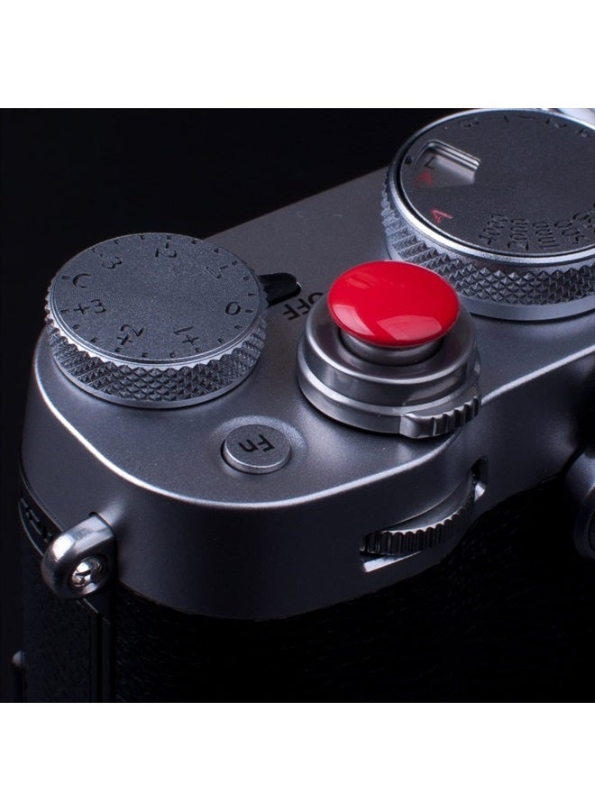 VKO Red Soft Metal Shutter Release Button Compatible with Fujifilm X-T4 X-T30 X-T3 X-T2 X100F X-T20 X-PRO2 X-PRO3 X-E3 X30 X100T X100S RX10 IV M9 M10 Camera 11mm Concave 10mm Convex Surface(2 Pack) - Image 4