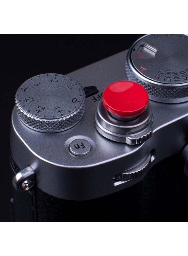VKO Red Soft Metal Shutter Release Button Compatible with Fujifilm X-T4 X-T30 X-T3 X-T2 X100F X-T20 X-PRO2 X-PRO3 X-E3 X30 X100T X100S RX10 IV M9 M10 Camera 11mm Concave 10mm Convex Surface(2 Pack) - Image 3