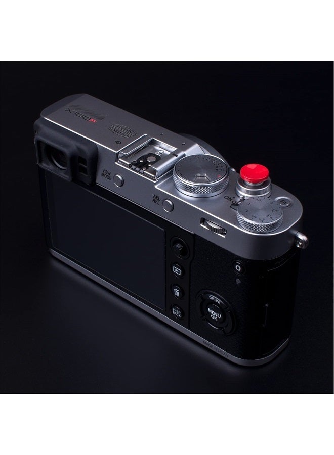 VKO Red Soft Metal Shutter Release Button Compatible with Fujifilm X-T4 X-T30 X-T3 X-T2 X100F X-T20 X-PRO2 X-PRO3 X-E3 X30 X100T X100S RX10 IV M9 M10 Camera 11mm Concave 10mm Convex Surface(2 Pack) - Image 2