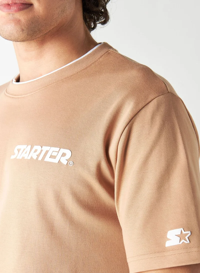 STARTER Logo Print Crew Neck T-Shirt