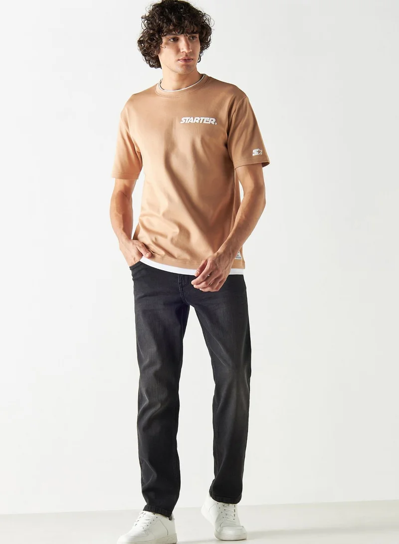 STARTER Logo Print Crew Neck T-Shirt