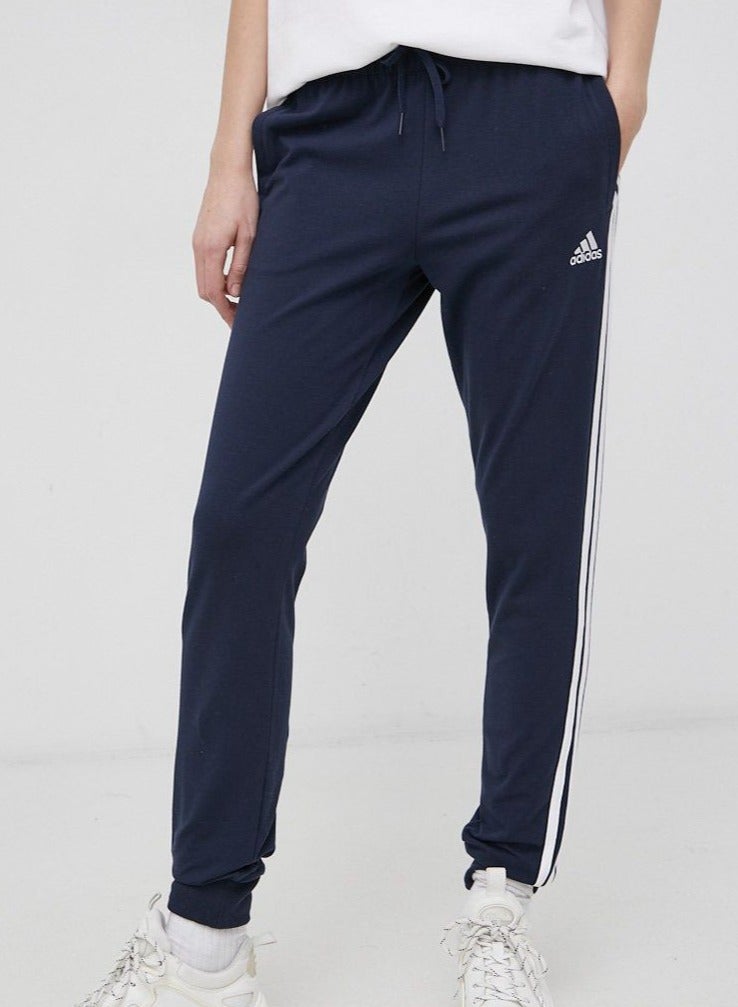 Adidas Essentials Single Jersey 3-Stripes Joggers - Image 1