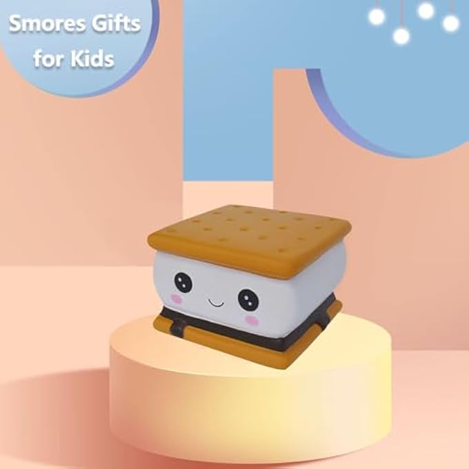 funnysquee Delightful S'More Squishies - Kids Birthday Gift, Adorable Sandwich Cookie Stress-Relief Smore Toy - Image 2