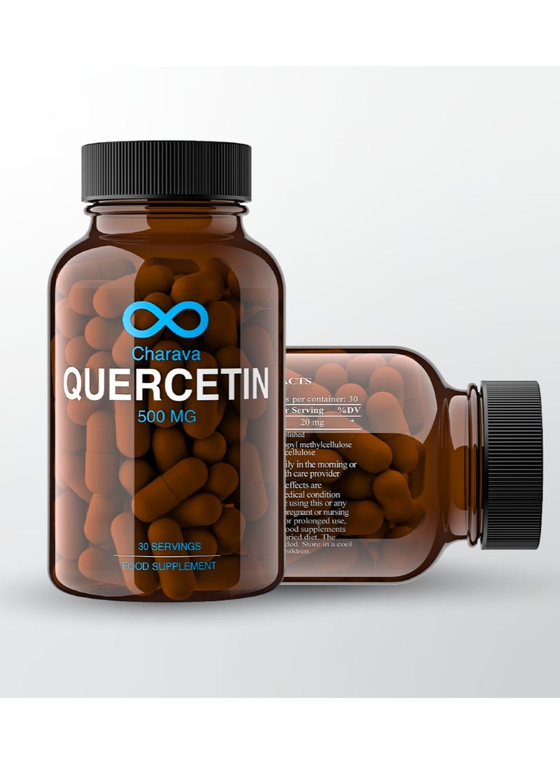 شارافا كيرسيتين 500 ملغ | مكمل عالي القوة | 30 جرعة | معتمد في المملكة المتحدة | مختبر من طرف ثالث | علامة تجارية موثوقة | 30 كبسولة - Image 3