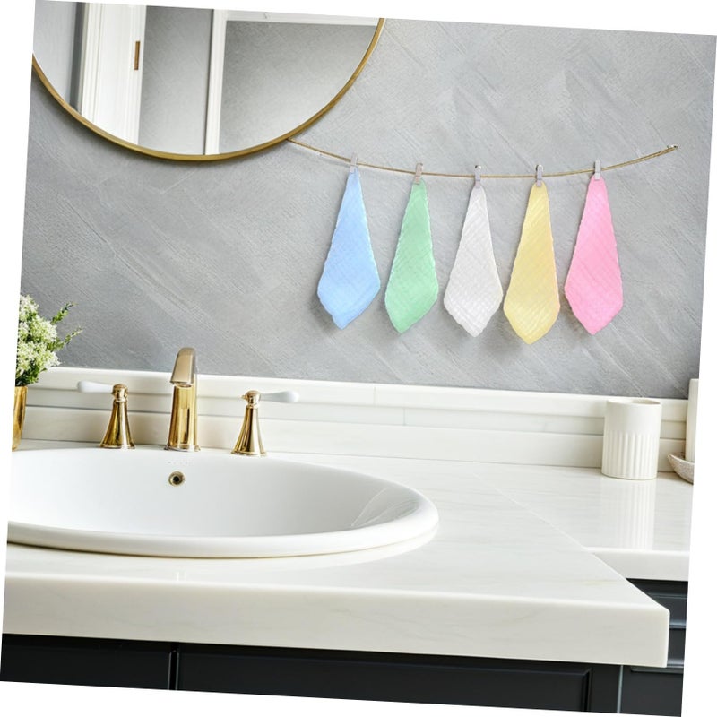 Soft Cotton Baby Washcloths 10 Pack For Newborn Bathing Sensitive Skin Quick Drying - Image 5