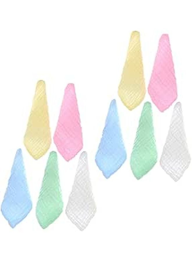 Soft Cotton Baby Washcloths 10 Pack For Newborn Bathing Sensitive Skin Quick Drying - Image 1