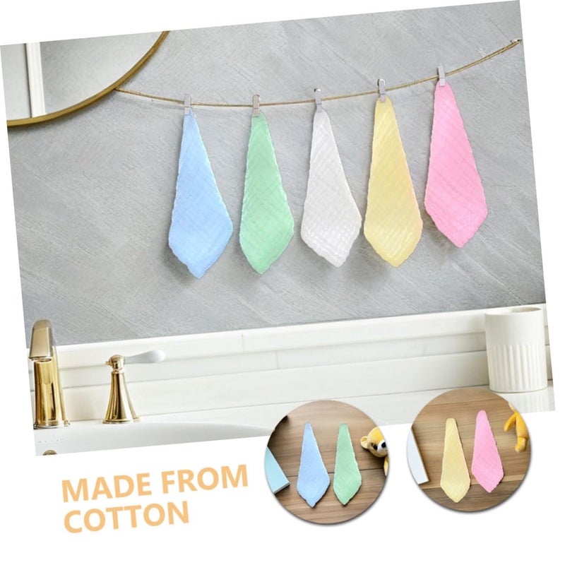 Soft Cotton Baby Washcloths 10 Pack For Newborn Bathing Sensitive Skin Quick Drying - Image 4