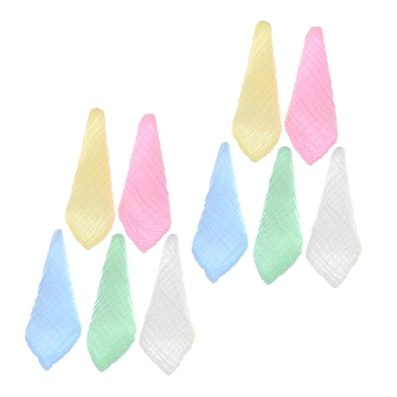Soft Cotton Baby Washcloths 10 Pack For Newborn Bathing Sensitive Skin Quick Drying - Image 2