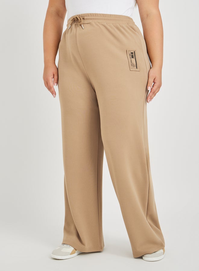Styli Styli Plus Size Wide Leg Joggers with Drawstring  - Image 2