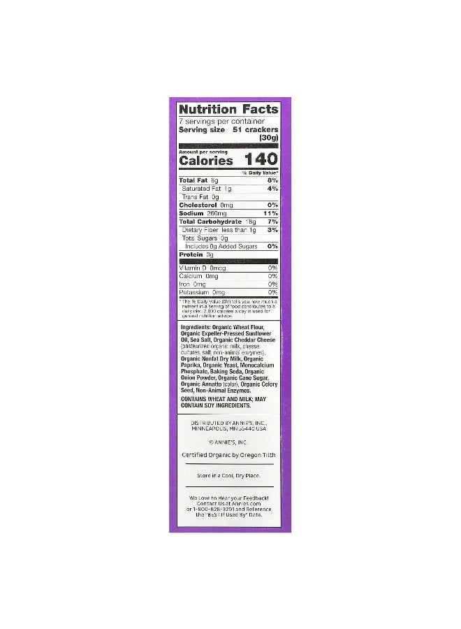 Annies Homegrown Annie's Homegrown, Cheddar Bunnies, Baked Crackers, Original, 7.5 oz (213 g)  - Image 2