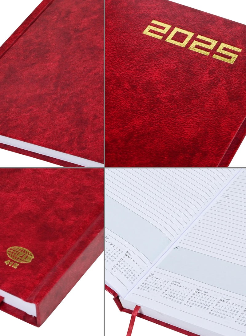 FIS FIS Diary 2025 (English) Maroon, A4 - FSDI41E25MR  - Image 3