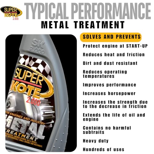Superkote 2000 Engine Treatment SUPERKOTE 2000 / Metal Treatment/Super Lubricant/Heavy Duty/Anti Friction/Engine Metal Treatment/Lube/EP/Automotive/Cars / 8oz - Image 5