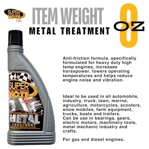 Superkote 2000 Engine Treatment SUPERKOTE 2000 / Metal Treatment/Super Lubricant/Heavy Duty/Anti Friction/Engine Metal Treatment/Lube/EP/Automotive/Cars / 8oz - Image 3