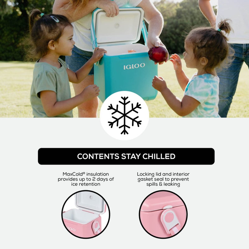 Igloo Pink 11 Qt Tag Along Too Strapped Picnic Style Cooler - Image 3