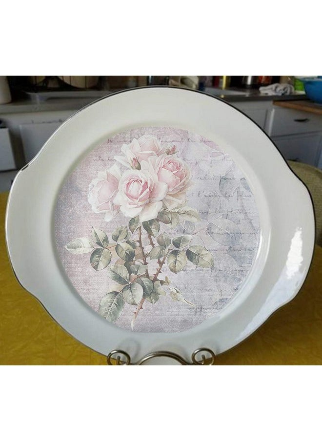 CrafTreat - Rose Decoupage Paper For Crafts And Furniture Poppies And Roses Size: A4 (8.3 X 11.7 Inch) 8 Pcs Furniture Decoupage Paper Poppies Floral Decoupage Paper For Furniture - Image 1