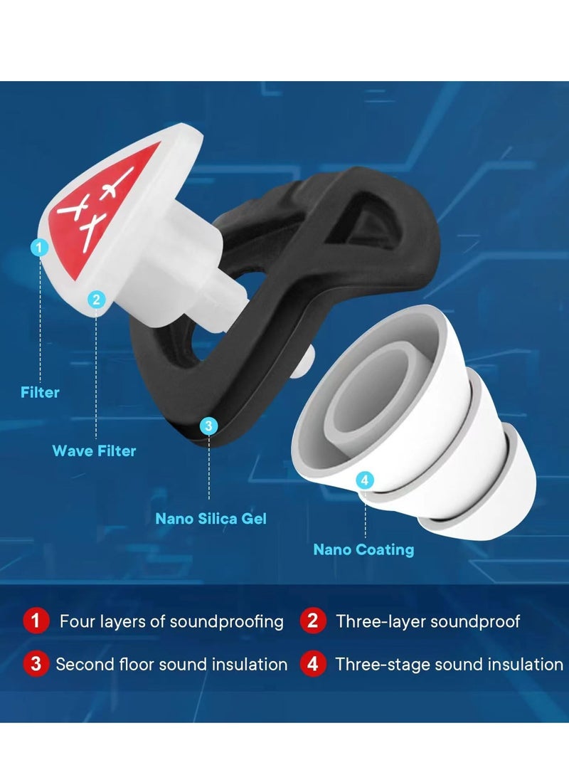 Generic - Comfortable Reusable Silicone Earplugs for Sleeping and Swimming, High Fidelity Noise Cancelling Earplugs for Music Festivals and DJs - Image 1