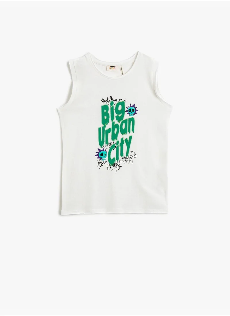 KOTON Printed Tank Top Cotton