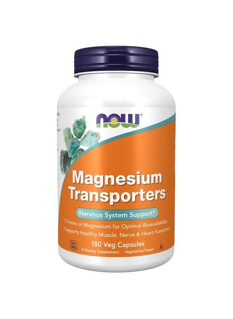 Supplements, Magnesium Transporters with 5 Forms of Magnesium for Optimal Bioavailability, 180 Veg Capsules