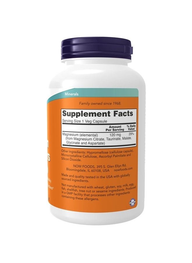 now - Supplements, Magnesium Transporters with 5 Forms of Magnesium for Optimal Bioavailability, 180 Veg Capsules - Image 1