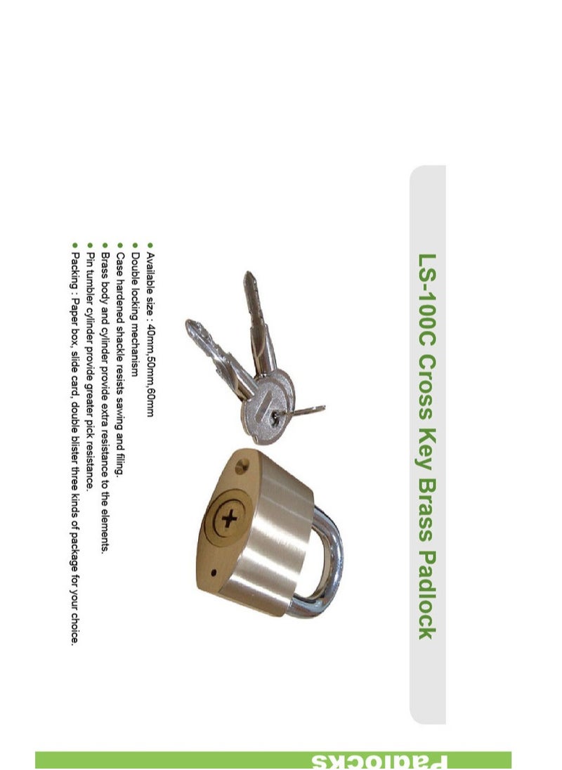 Generic Heavy Duty Metal Padlock 50mm Large - 235g - Star Key Non-Duplicate - Very High Security - With 3 Key Copy  - Image 3