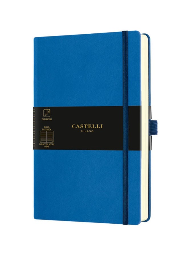 Castelli Notebook, Lined, Hard Leather Cover, 96 Pages  - Image 1