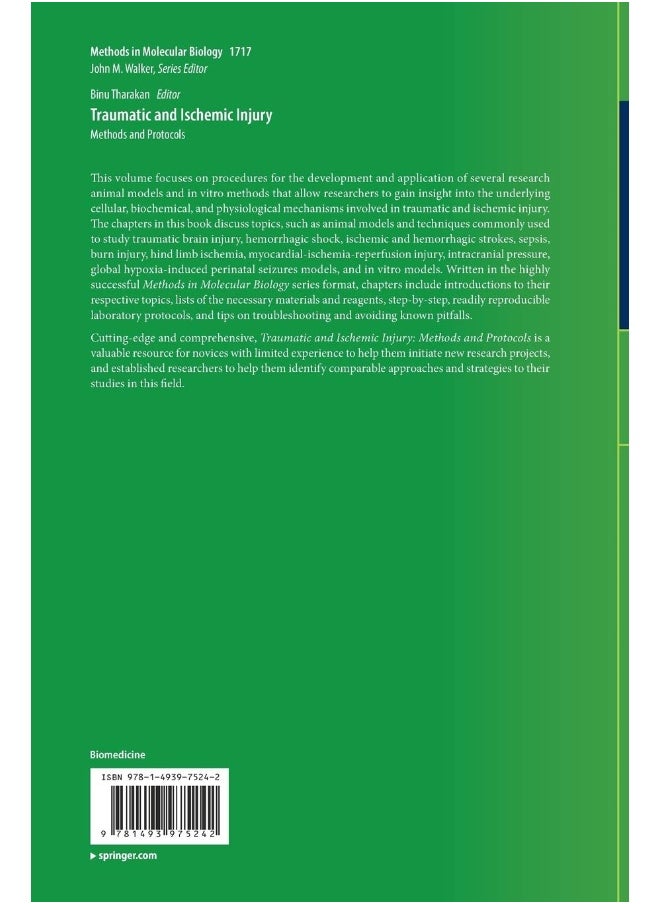 Traumatic and Ischemic Injury: Methods and Protocols