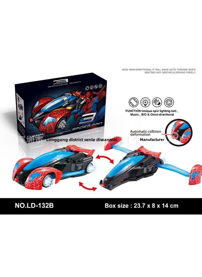 DIDai Brand ① Link Full Style Quotation List Dancing Robot Lighting Music Electric Toys-color:LD-132B Aircraft Deformation Car Monochrome  - Image 1