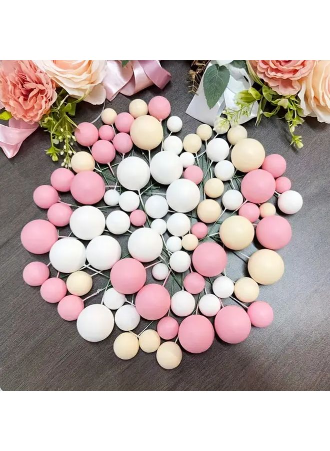 15 Pcs Green Series Balloon Cake Decorations Set For Birthday Wedding Party - Image 1