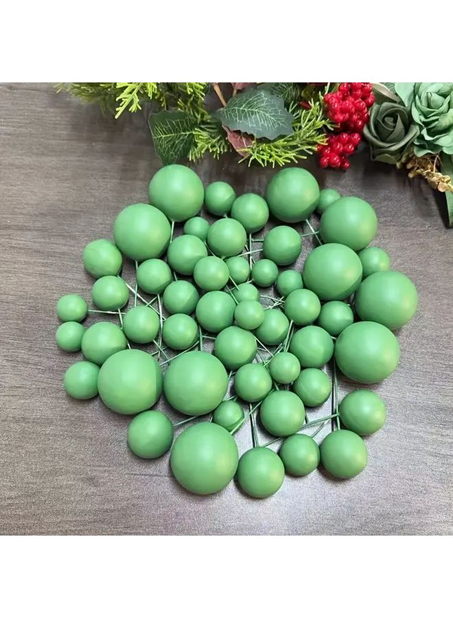 15 Pcs Green Series Balloon Cake Decorations Set For Birthday Wedding Party - Image 5