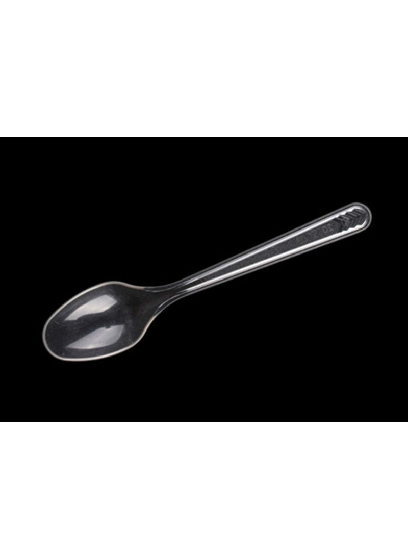Ofis ve Ofis Office and Office Transparent Luxury Large Plastic Spoons - 100 PIECES 