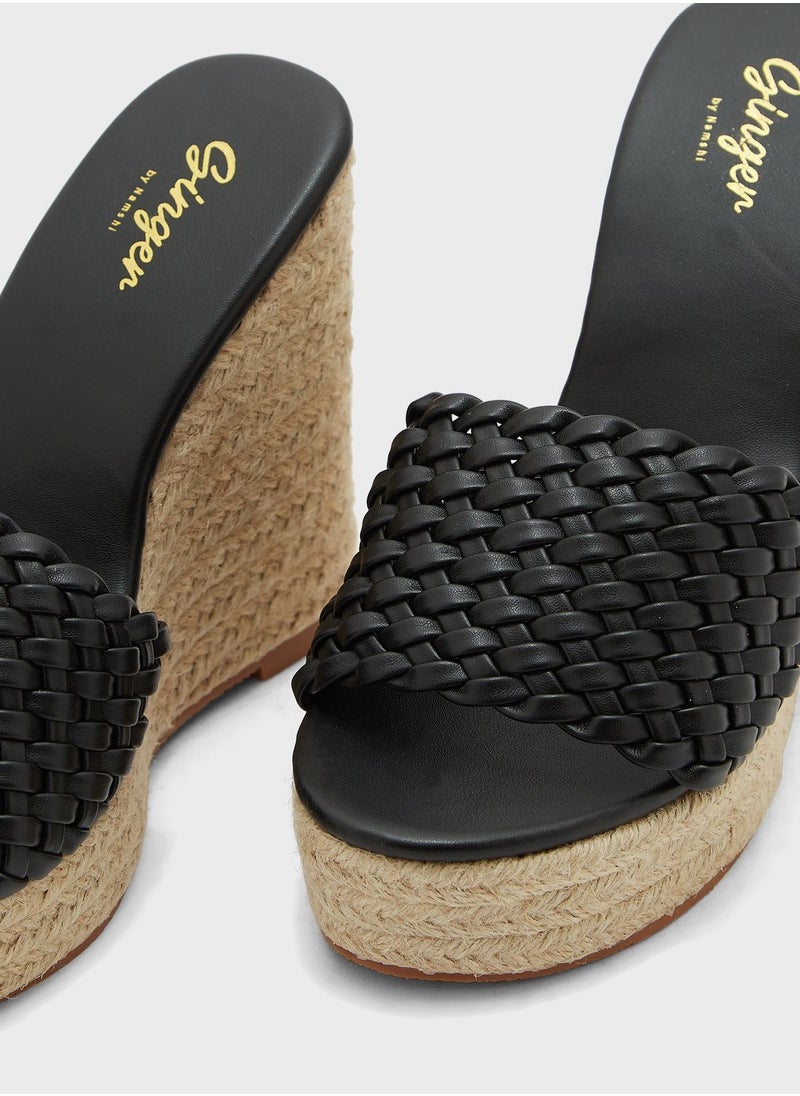Ginger - Weaved Wedge Sandal - Image 1