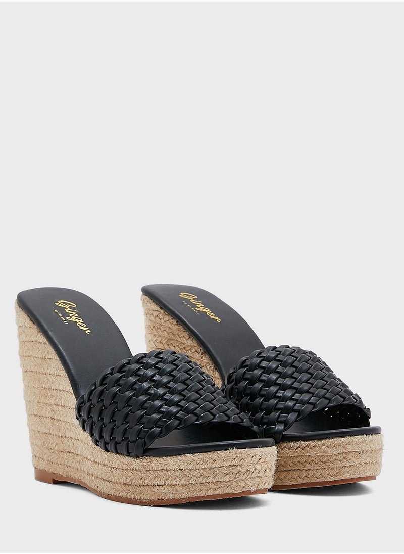 Ginger - Weaved Wedge Sandal - Image 1