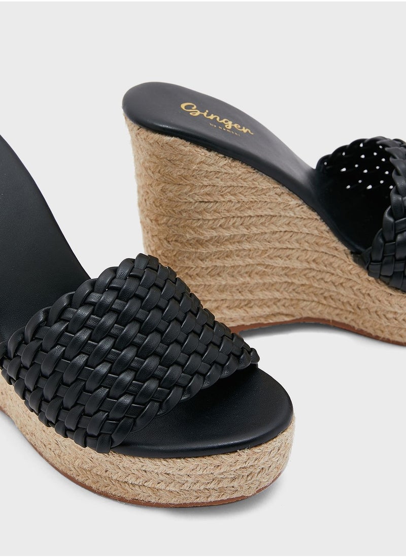 Ginger - Weaved Wedge Sandal - Image 1
