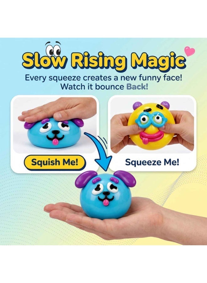 New Squishy Dog Face Swap Soft Slow Rising Squishy Toy, Anxiety ADHD Autism Office Desk Toy,Cute Sensory Fidget Squeeze Toy, Stress Anxiety Relief Decompression Squishies for Adults Kids - Image 2