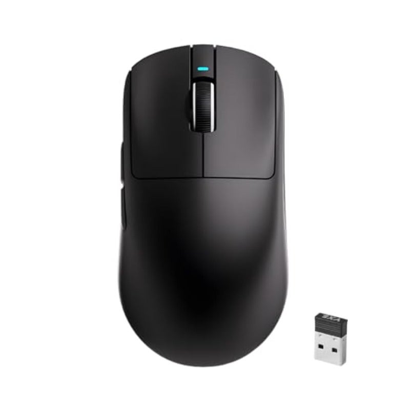 فأرة ألعاب R1 SE+ عالية الدقة 18000 نقطة في البوصة مع مستشعر PAW3395SE عالي الدقة، وزن خفيف 55 غرام، بثلاثة أوضاع اتصال، فأرة لاسلكية قابلة للبرمجة ومريحة، مناسبة لأجهزة اللابتوب والكمبيوتر الشخصي والماك، لون أسود - Image 1