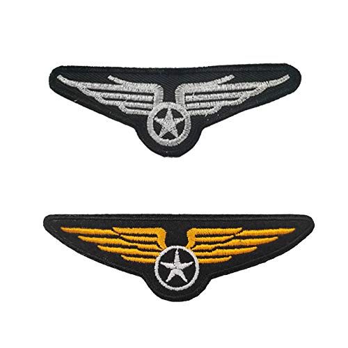 Airline Pilot Captain Costume Kit Dress Up Accessory With Embroidered Iron On Sew On Patches