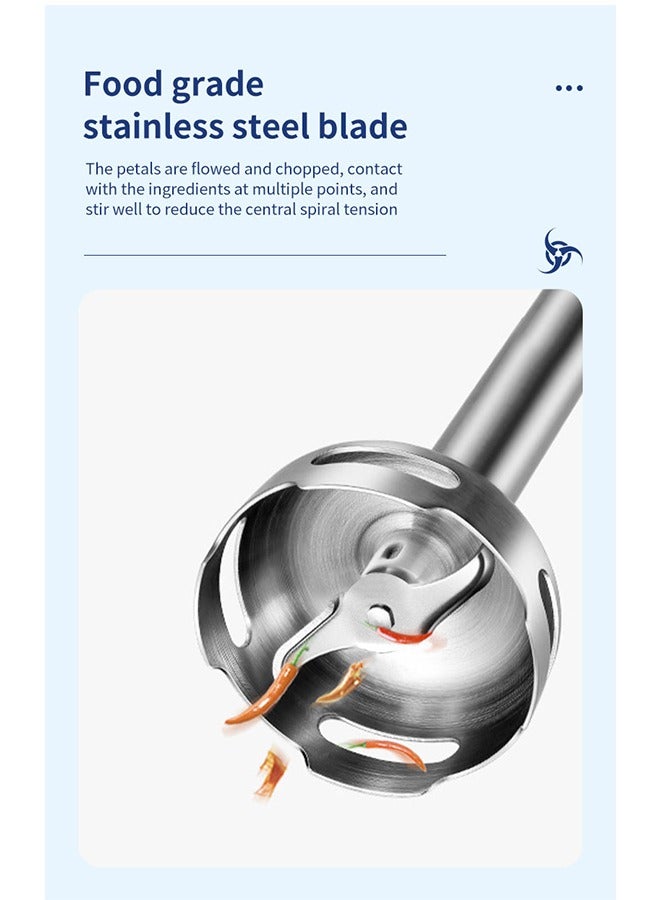 sokany Hand Blender Metal Wand 400W Stick Blender with 600ml Graduated Beaker WK-1708 Black/Silver - Image 5