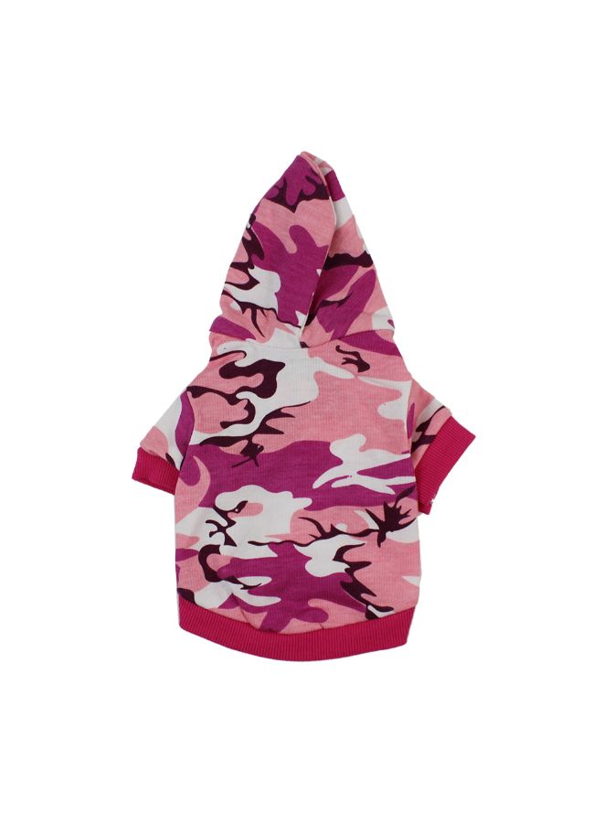 Generic Printed Pet Hoodie T-Shirt Pink/White S  - Image 2
