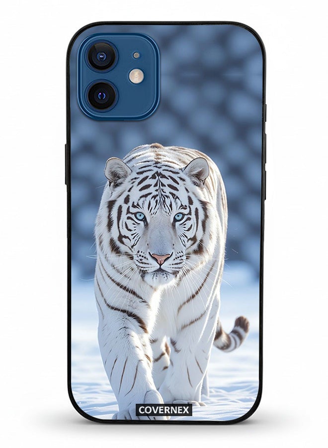 Covernex Apple iPhone 12 Protective Case Cover Printed Featuring Serene Tiger Ethereal Wildlife - Image 2
