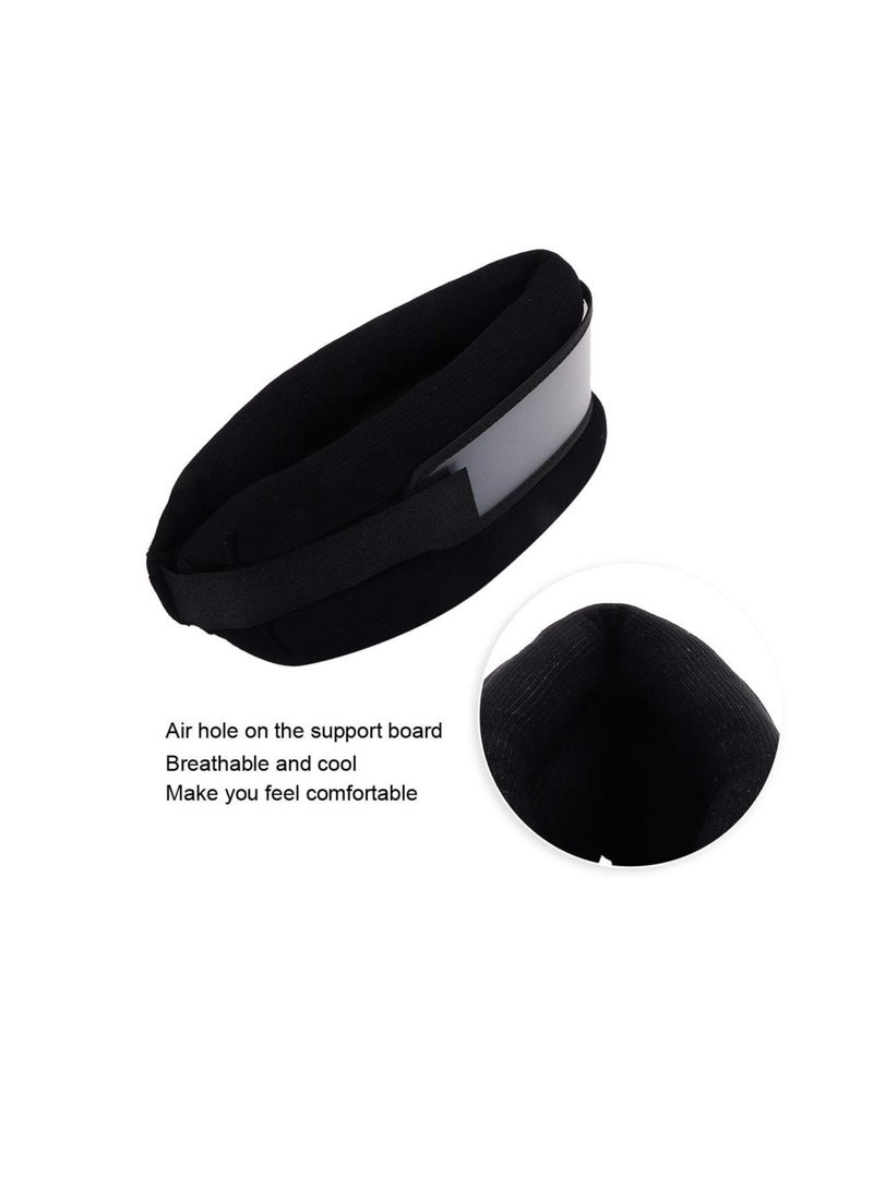 Excefore Soft Foam Neck Brace for Neck Pain and Support, Adjustable Plastic Part, Soft Cervical Collar for Sleeping, Vertebrae Whiplash Wrap Aligns, Stabilizes & Relieves Pressure in Spine, Black - Image 3