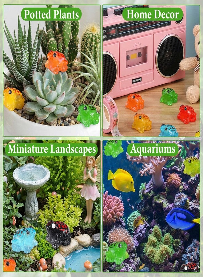 HaiFafafaing 40 Pcs Mini Resin Frogs,10 Colors Tiny Resin Frogs, Mini Toads Figurines for Moss Landscape Garden Dollhouse DIY Terrarium Craft Decor - Image 5