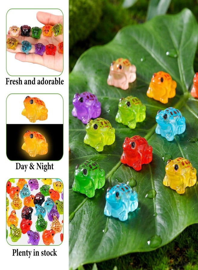 HaiFafafaing 40 Pcs Mini Resin Frogs,10 Colors Tiny Resin Frogs, Mini Toads Figurines for Moss Landscape Garden Dollhouse DIY Terrarium Craft Decor - Image 3