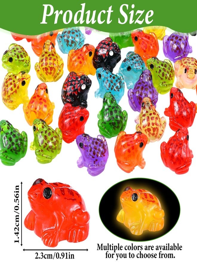 HaiFafafaing 40 Pcs Mini Resin Frogs,10 Colors Tiny Resin Frogs, Mini Toads Figurines for Moss Landscape Garden Dollhouse DIY Terrarium Craft Decor - Image 2