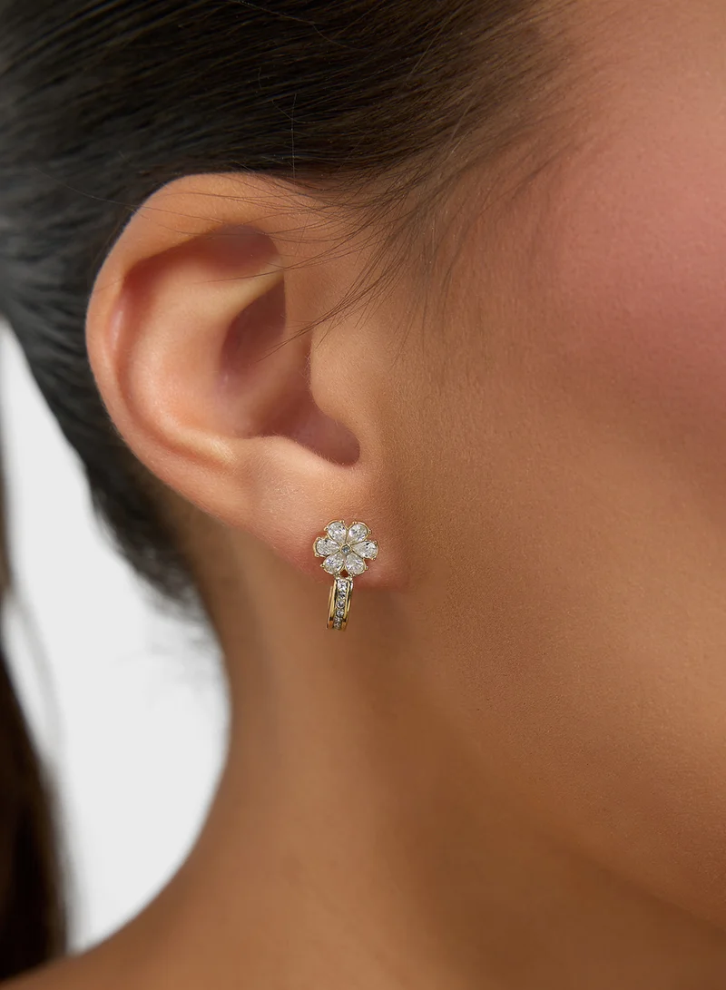 GUESS Lily Flower Mini Hoop Earrings